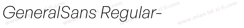 GeneralSans Regular字体转换